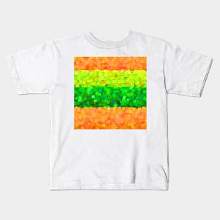 Sparkle and Glitter Orange and Green Kids T-Shirt